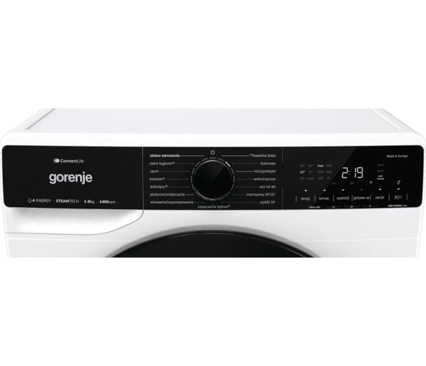 GORENJE WPNA84A2TSWIFI/PL 8 kg 1400 obr A-20% Program Extra Hygiene Programy szybkie 59/32/20’ WiFi ConnectLife - 1256487 - zdjęcie 9